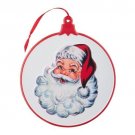 SANTA EMBOSSED METAL WALL HANGING ORNAMENT 9.5" Holiday Decor