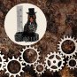 Steampunk Crow w Top Hat Small Rain Gauge Outdoor Garden Decor Deck Yard Catcher
