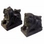 Foo Dogs Statues Asian Art Small Pair Jade Gemstone Temple Lions Sculptures
