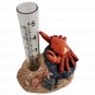 Crabby Atlantic Red Crab Small Rain Gauge Outdoor Garden Decor Deck Yard Catcher