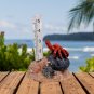 Crabby Atlantic Red Crab Small Rain Gauge Outdoor Garden Decor Deck Yard Catcher
