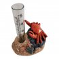 Crabby Atlantic Red Crab Small Rain Gauge Outdoor Garden Decor Deck Yard Catcher