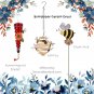 BumbleBee Potted Plant Pick Decorative Hand Painted Metal Accent 23"
