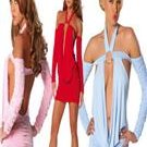 blue  club wear mini dress