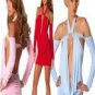 blue  club wear mini dress