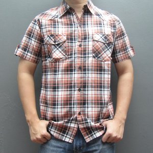 MEN SHORT SLEEVES SHIRT BROWN KD0049
