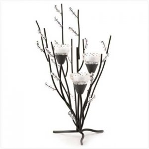 Crystal tree tealight holder
