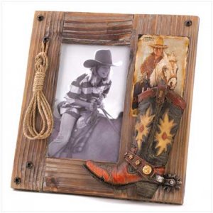 weathered western phot frame