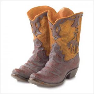 Cowboy boot planter