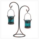 Mystic azure votive stand