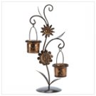 Golden sunflower candleholder