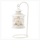 White filigree candle lantern