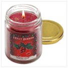 Holly berries sent candle