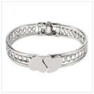 Double heart bangle bracelet      12012
