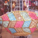 Natural Fiber Handbag - Pink and Blue