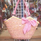 Natural Fiber Handbag - Pink
