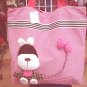 Handmade Handbag - Pink with Dog
