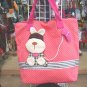 Handmade Handbag - Red with Dog