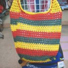 Handmade Handbag - Red, Yellow and Green Stripes