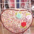 Handmade Purse - Red Heart with Roses