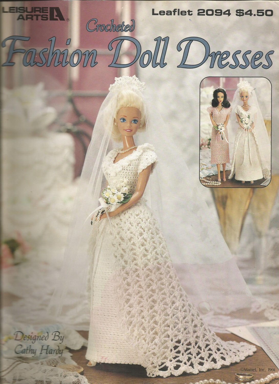 Crochet Fashion Doll Dress Pattern Book Lesiure Arts 2094