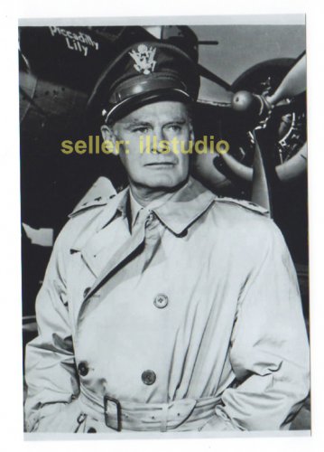 JOHN LARKIN as General Wiley Crowe 12 O'clock High RARE 4x6 PHOTO in MINT CONDITION #28
