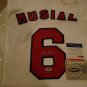 STAN MUSIAL AUTOGRAPH JERSEY WITH COA PSA