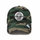 Embroidered Wood Camo Hat Polo Style Adjustable Unstructured Cotton Cap
