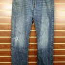 AE Destroyed Slim Straight Jeans Ripped Faded Medium Blue Wash Men's AEO 33 x 32 AE Destroyed Slim Straight Jeans Ripped Faded Medium Blue Wash Men's AEO 33 x 32