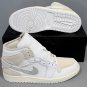 Men's NIKE AIR JORDAN 1 MID SE CRAFT High Top Shoe WHITE/LT OREWOOD GREY 10