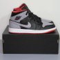 Men's NIKE AIR JORDAN 1 MID Sneakers DQ8426 006  Black/Cement Grey-Fire Red