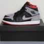 Men's NIKE AIR JORDAN 1 MID Sneakers DQ8426 006  Black/Cement Grey-Fire Red