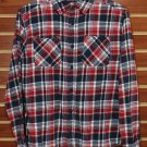 Men's INDUSTRY SUPPLY CO Flannel Shirt Red Blue Multi Plaid Medium $69