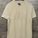 Men's Abercrombie & Fitch Cotton Textural Knit Henley T-Shirt Khaki Tan  $70