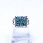 925 Sterling Silver Cabochon Ring Turquoise 10mm Gemstone Size 7