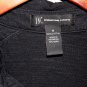 INC Black Slub Knit Military Polo, Mixed Media Medium
