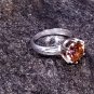 Sterling Silver 925 Ring 8mm Round Anastasia Topaz Size 7