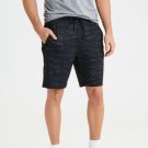 NEW AE Men's Classic Lightweight Fleece Black Camo Active Shorts Medium $40