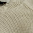 American Eagle Cotton Shaker Stitch Crewneck Sweater Pullover Ivory Large