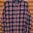 Industry Supply Co Red/Blue/White Plaid Flannel Shirt Medium