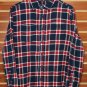 Industry Supply Co Red/Blue/White Plaid Flannel Shirt Medium