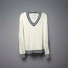 Old Navy Men's V-Neck Cable-Knit Pullover Sweater Cream Large $49