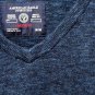 AE Men's V-Neck Sweater Blue Heather Athletic Fit Cotton Medium