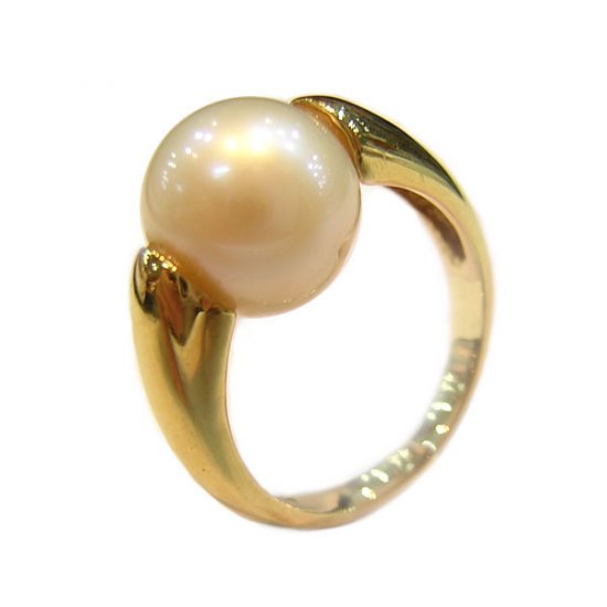 14K Gold 9-10mm White South Sea Pearl Ring SRGW-300910029