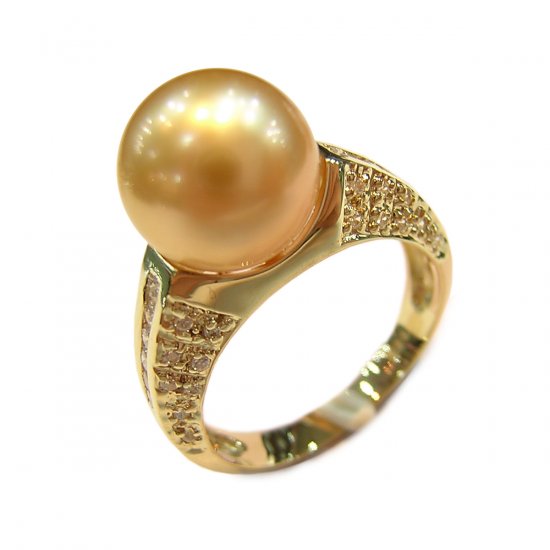 14K Gold 10-11mm South Sea Pearl Ring SRGG-301011003