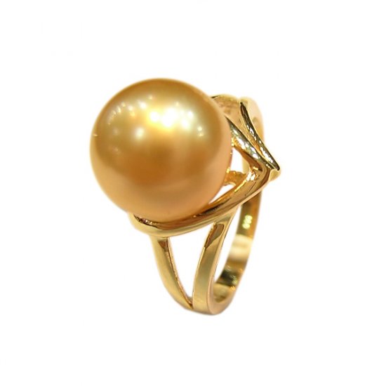14K Gold 10-11mm South Sea Pearl Ring SRGG-301011007z
