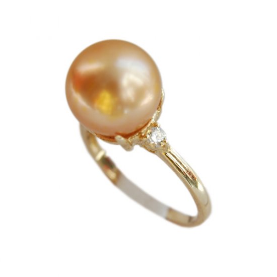 14K Gold 10-11mm South Sea Pearl Ring SRGG-301011013z