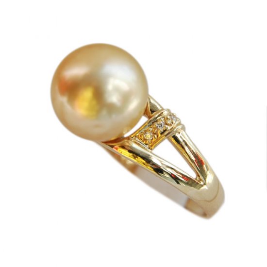 14K Gold 11-12mm South Sea Pearl Ring SRGG-301112014