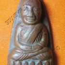 0169-RARE TRIANGL COIN OLD THAI BUDDHA AMULET LP TUAD
