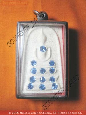 0937-THAI BUDDHA AMULET SOMDEJ GEMS CRYSTAL WAT RAKANG